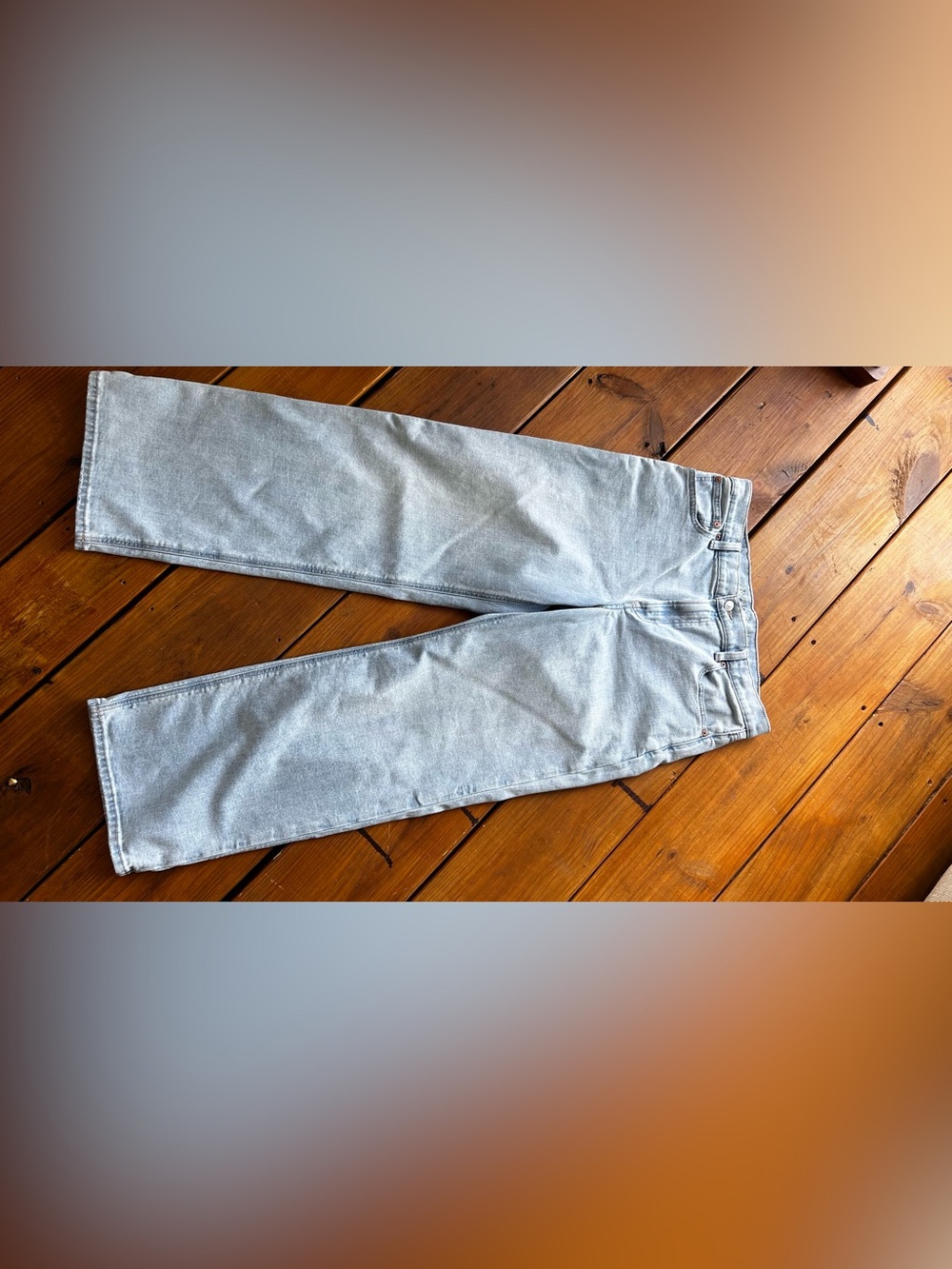 American Eagle Stovepipe Jeans 10 Regular High Rise Stretch Light Wash women